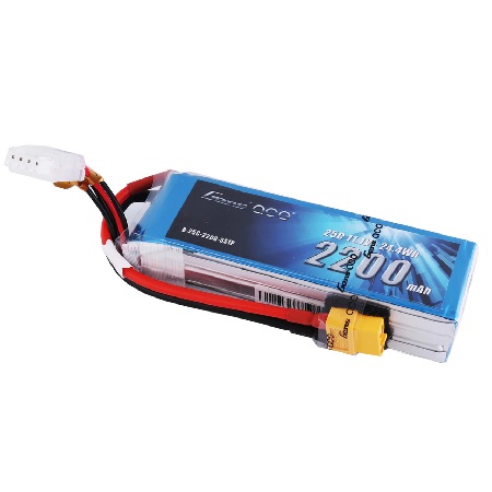 Gens ace 2200mah 3S 11.1V 25C Lipo Battery Pack with XT60 Plug